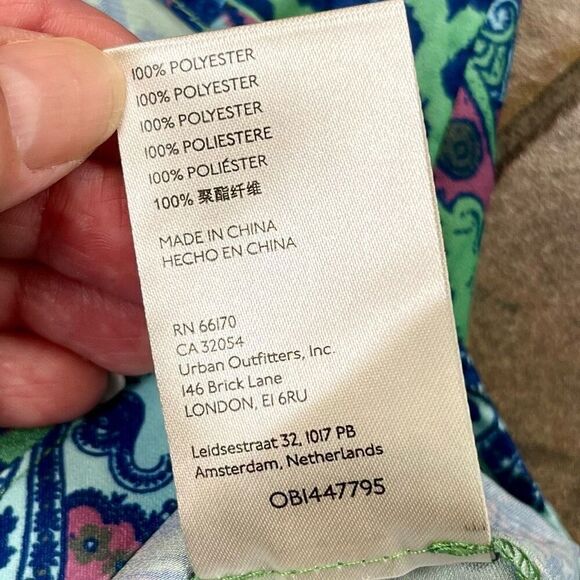 NWT Free People Paisley Animal Print Long Sleeve Button Down Large - Picture 14 of 14